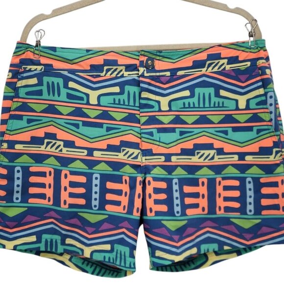 Chubbies Neon Multicolor Swim Trunks Shorts Mens Large - Picture 2 of 11